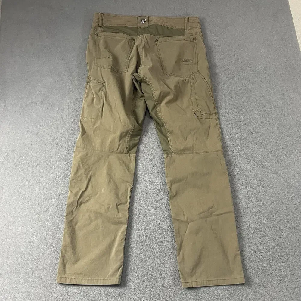 Kuhl Radikl Pants Mens 34X32 Green Cargo Stretch Comfort Hiking Outdoor